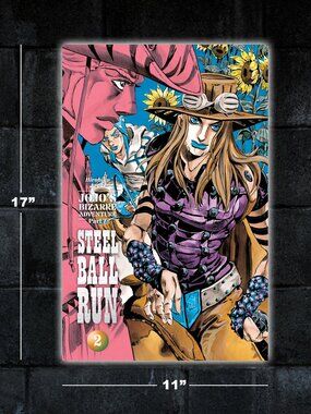 Jojo's Bizarre Adventure Steel Ball Run 2 manga poster - 11x17 wall art print